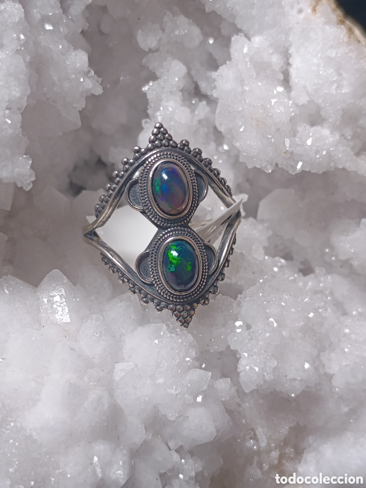 Joyeria: Anillo Plata Doble &Oacute;palo - Foto 4