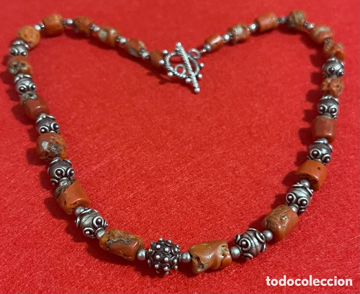 Joyeria: Bell&iacute;simo collar, gargantilla en plata de ley y Coral. - Foto 3