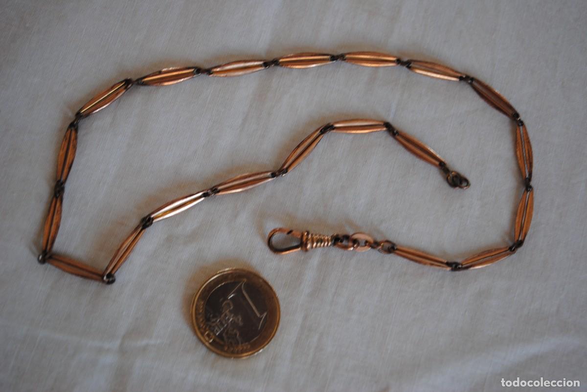 Joyeria: ANTIGUA CADENA DE LEOTINA CHAPADA . - Foto 2