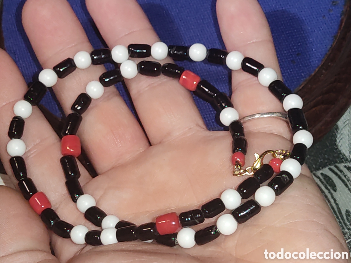 Joyeria: Collar de opalina variada.Vintage. - Foto 6