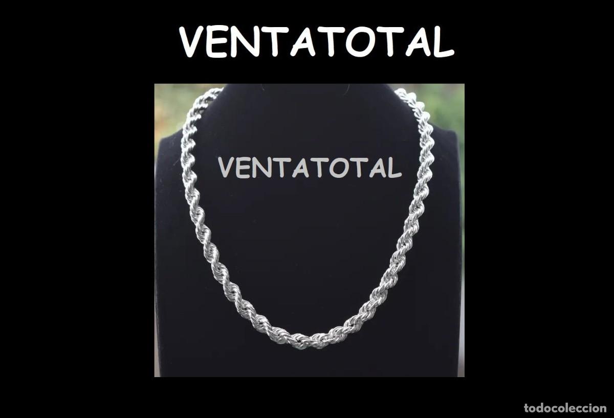 Joyeria: CALIDAD SUPERIOR ELEGANTE CORDON RIZADO DE ORO BLANCO DE 18 KILATES LAMINADO MIDE 55X06 PESA59GRAMOS