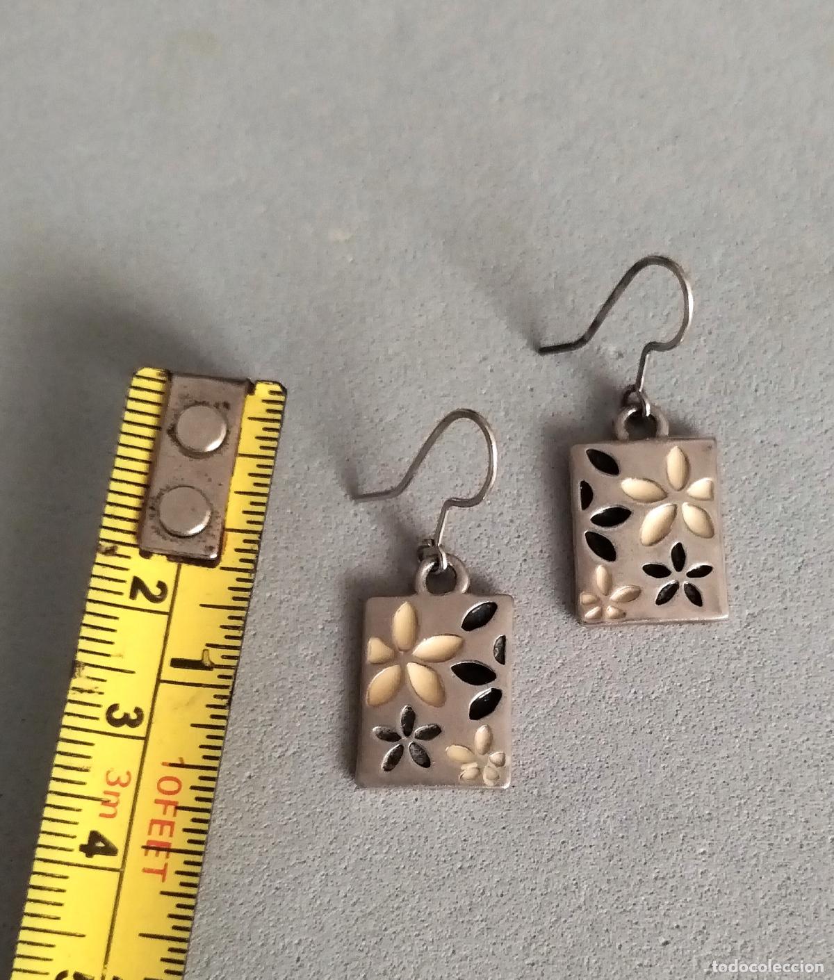 Joyeria: Pendientes de plata baja con esmalte. - Foto 2