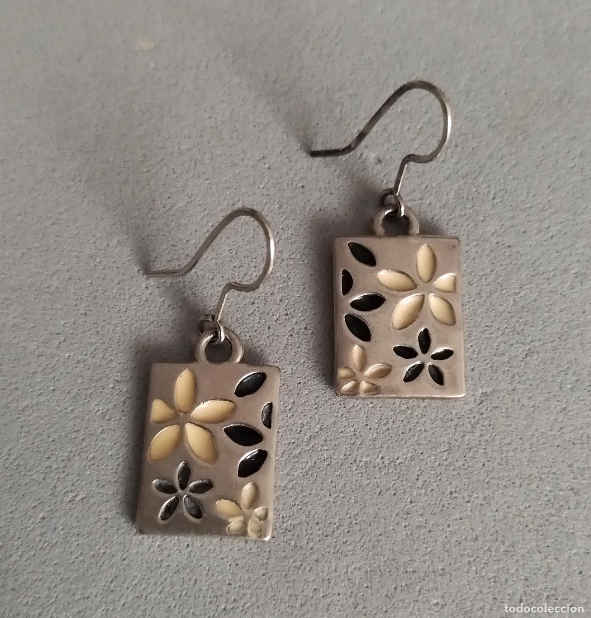 Joyeria: Pendientes de plata baja con esmalte. - Foto 3