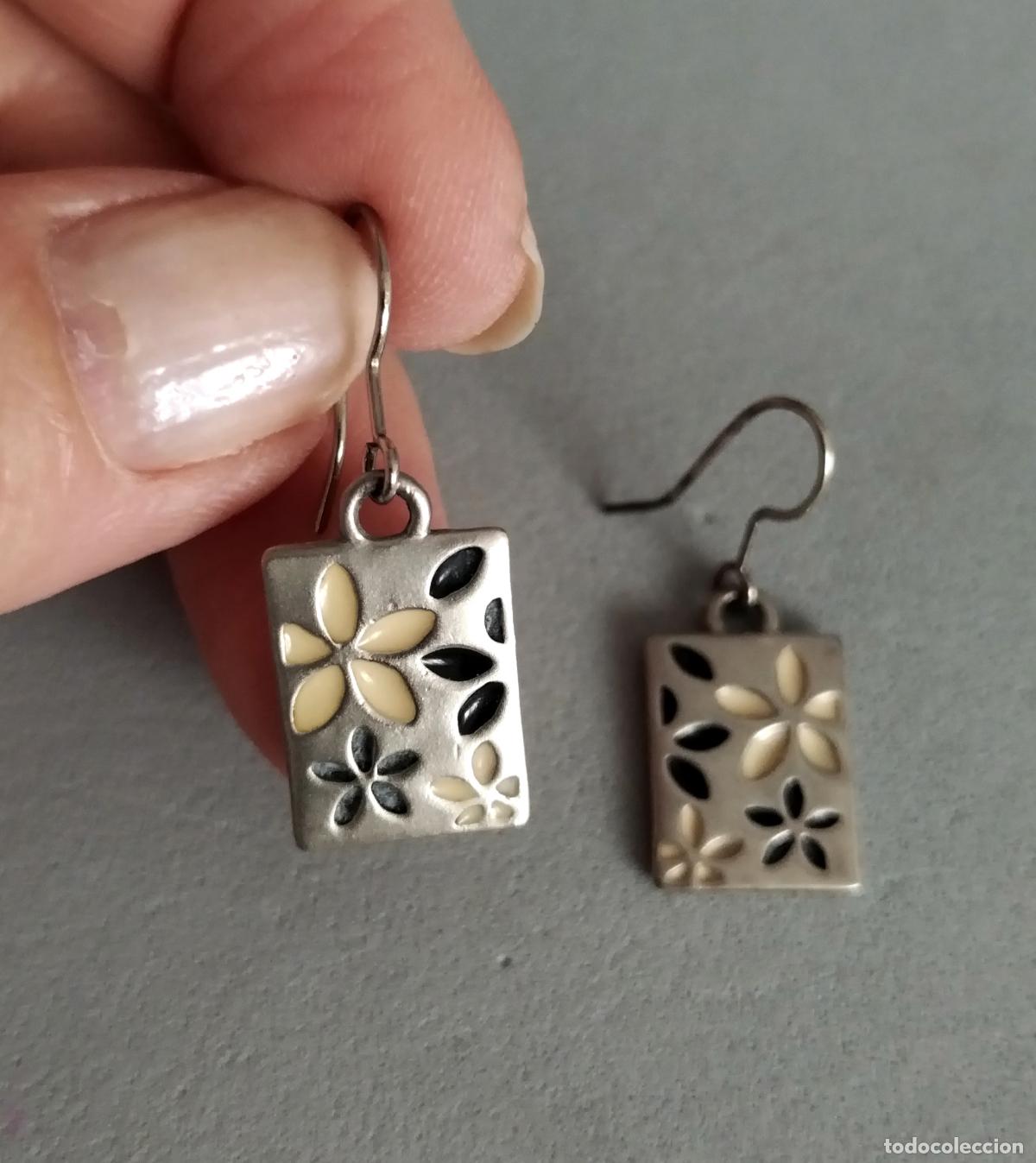 Joyeria: Pendientes de plata baja con esmalte. - Foto 1