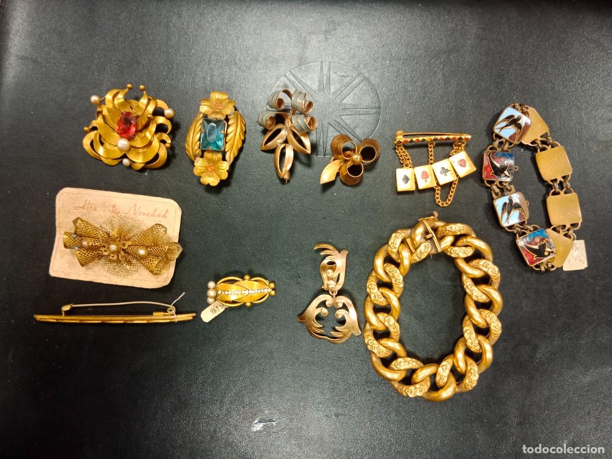 Joyeria: JOYAS DE LA ABUELA IV - BROCHES, PENDIENTES, PULSERAS - LATON , CRISTALES , PERLAS , ESMALTE FILIGRS
