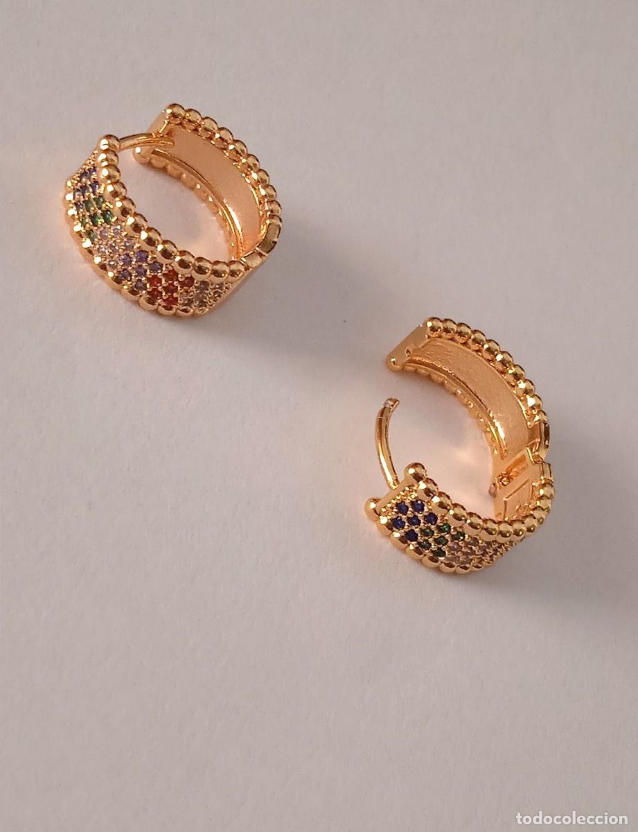 Joyeria: PENDIENTE CON PIEDRAS ZIRCONITAS COLORES. - Foto 2