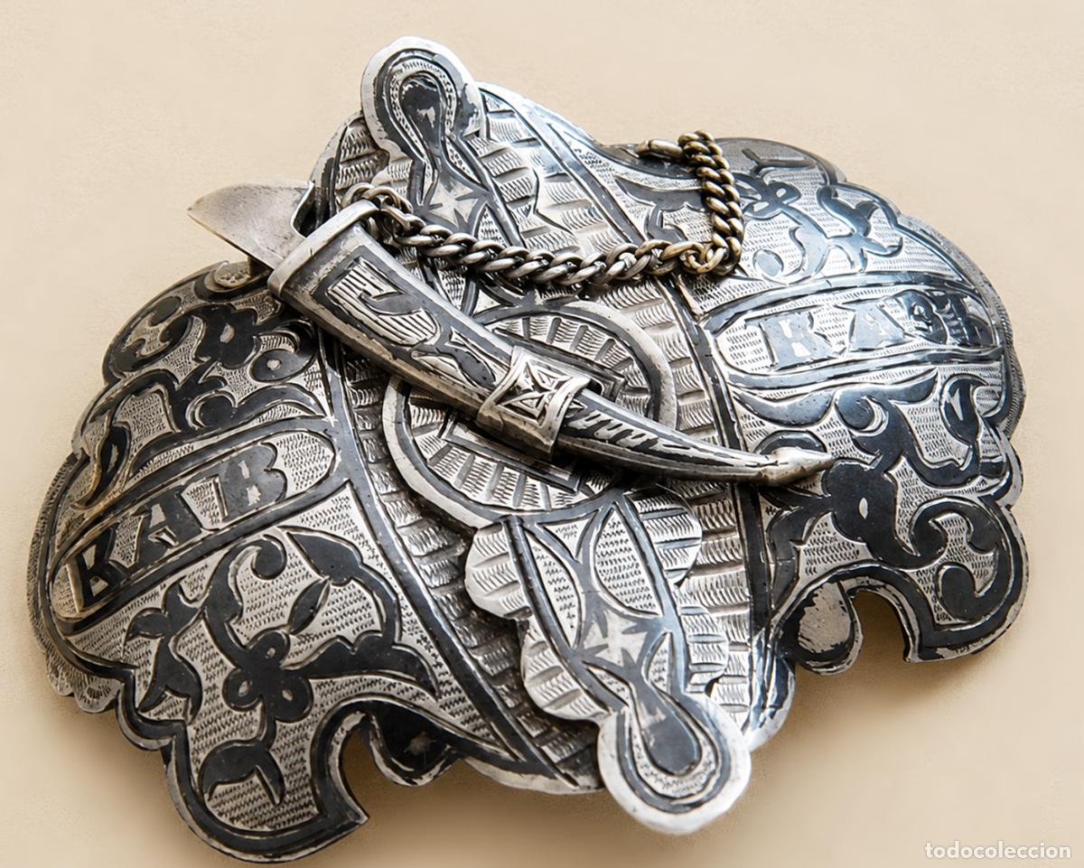 Joyeria: RUSIA IMPERIAL 1880 &middot; GRAN HEBILLA RUSA TRABAJO DE ORFEBRE NIELO EN PLATA &middot; 7 SELLOS &middot; 33 GRAMOS&nbsp;