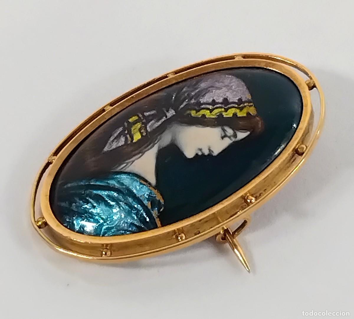 Joyeria: Broche oro 18 kt con esmalte. Limoges - Foto 4