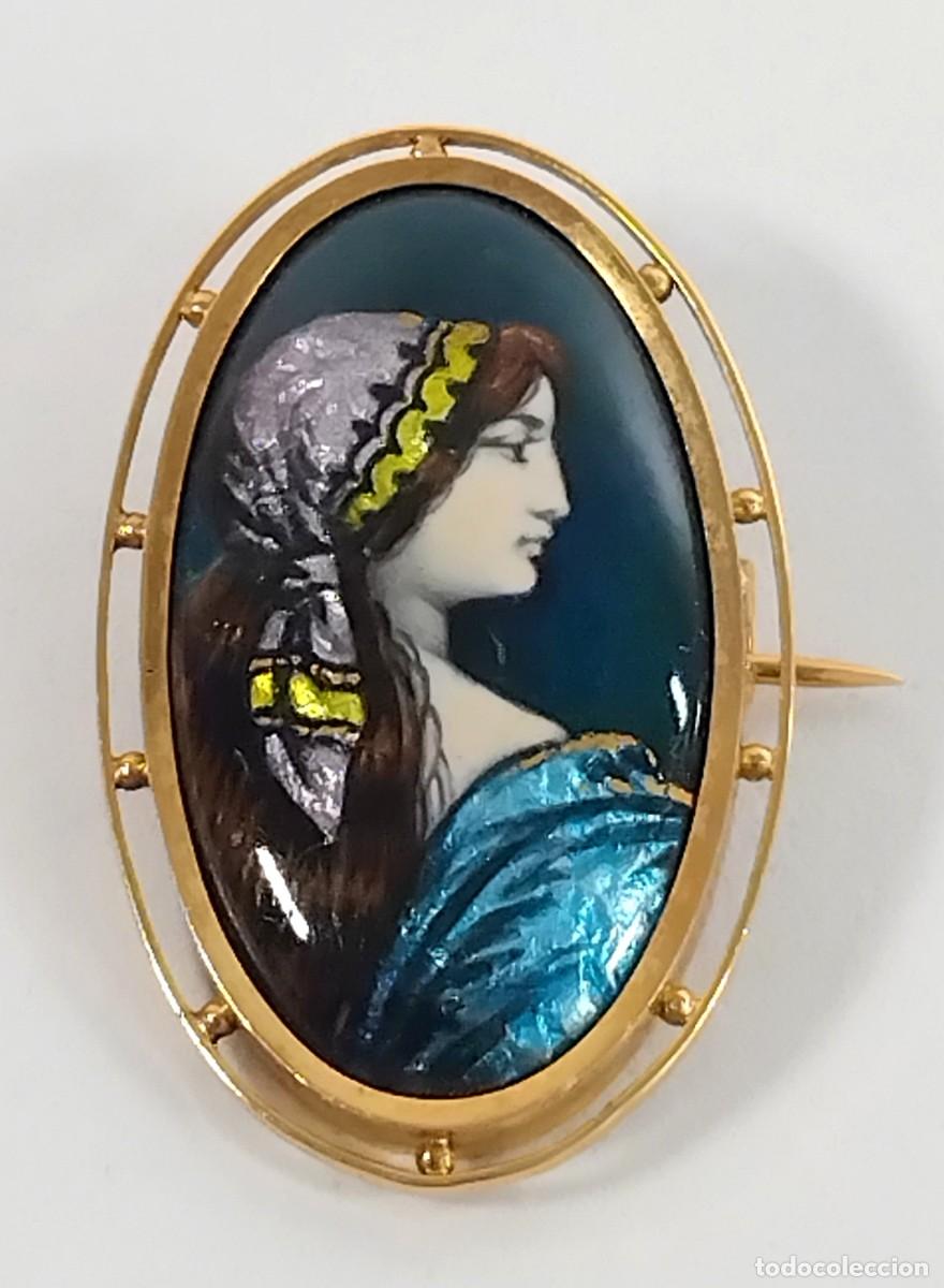 Joyeria: Broche oro 18 kt con esmalte. Limoges - Foto 5