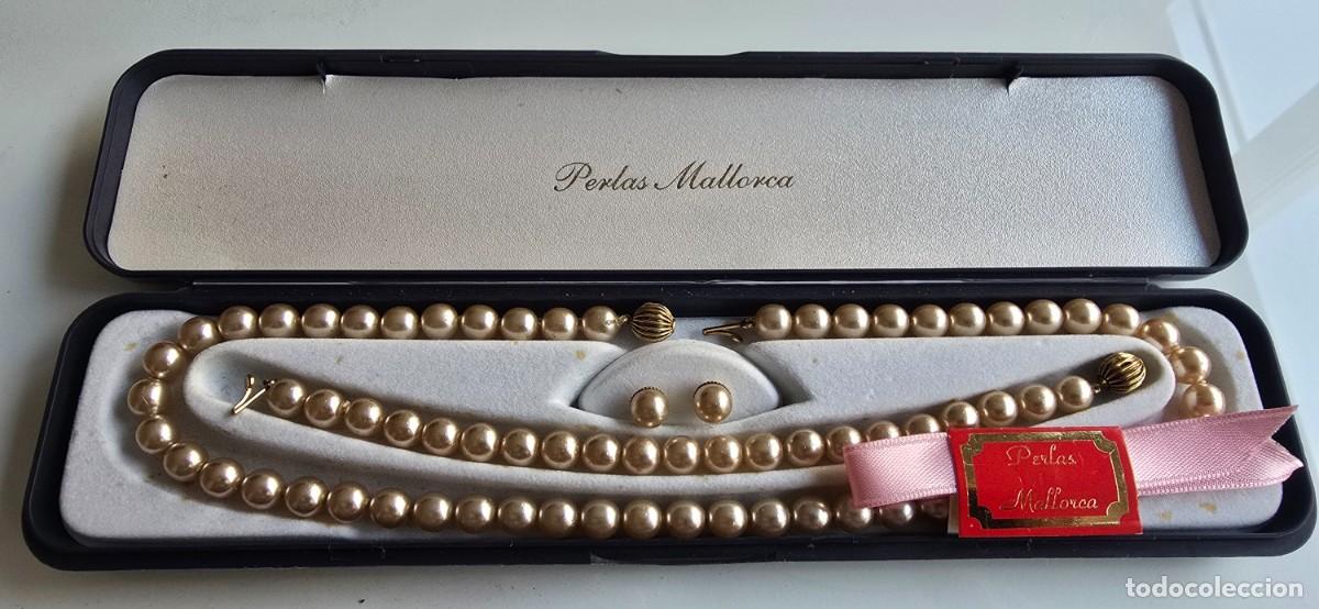 Jewelry: ESTUCHE CON PENDIENTES, COLLAR Y GARGANTILLA DE PERLAS DE MALLORCA