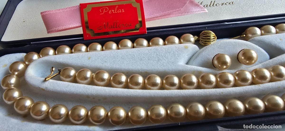 Joyeria: ESTUCHE CON PENDIENTES, COLLAR Y GARGANTILLA DE PERLAS DE MALLORCA - Foto 3