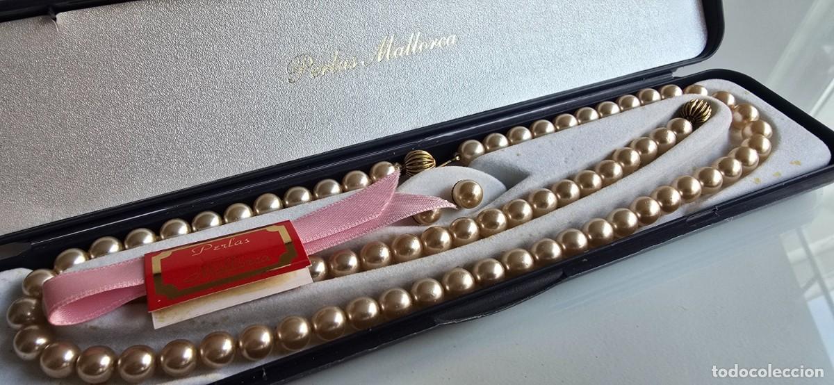Joyeria: ESTUCHE CON PENDIENTES, COLLAR Y GARGANTILLA DE PERLAS DE MALLORCA - Foto 4