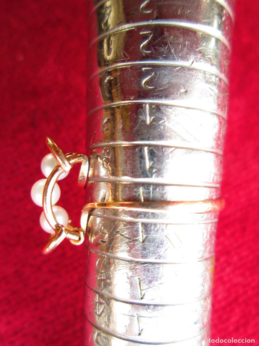 Joyeria: CONJUNTO PENDIENTES Y ANILLO ORO 18 KLTS. CON PERLAS - SIN ESTRENAR - - Foto 12