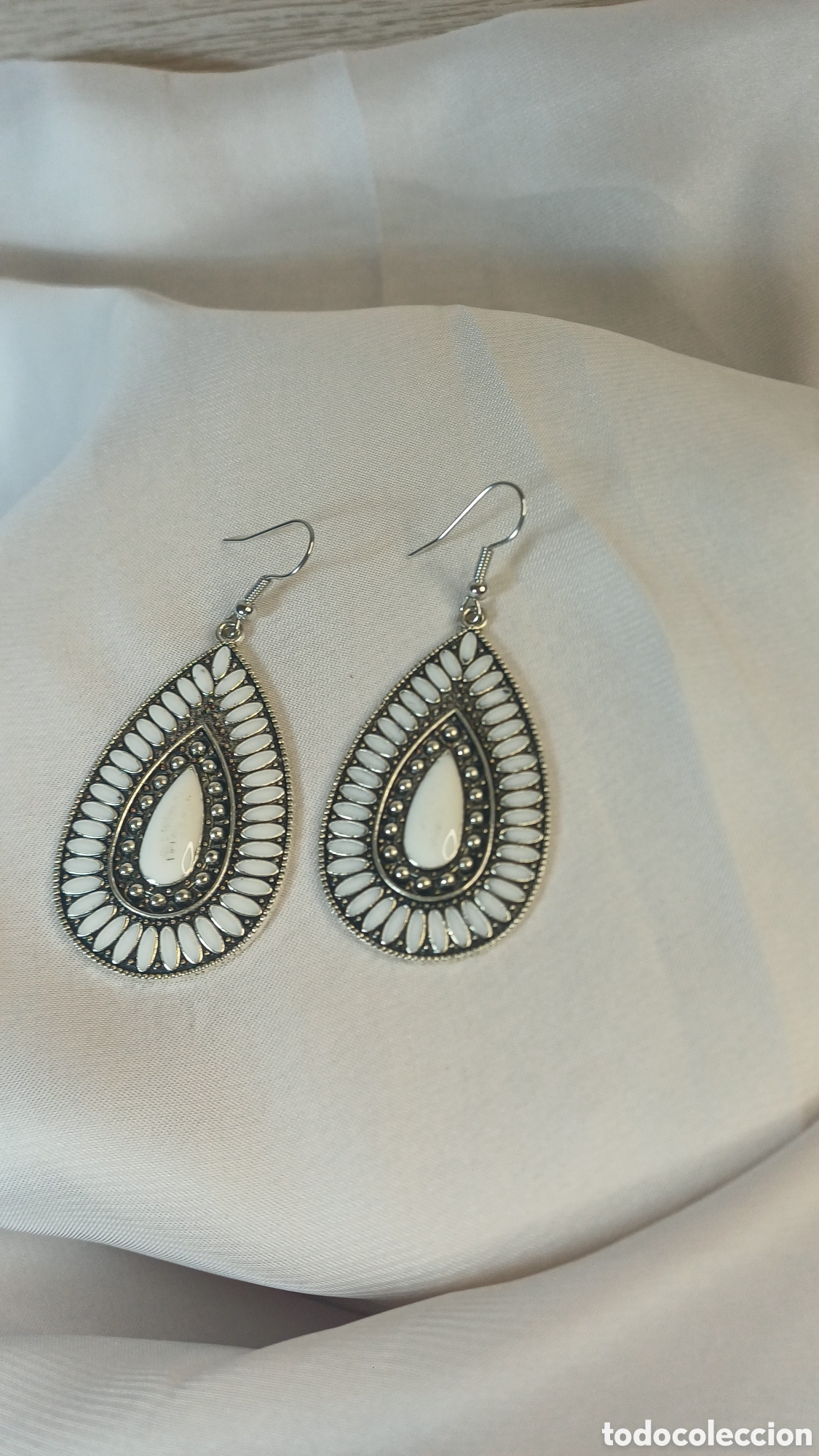 Schmuck: PENDIENTES VINTAGE BOHO Y NACAR