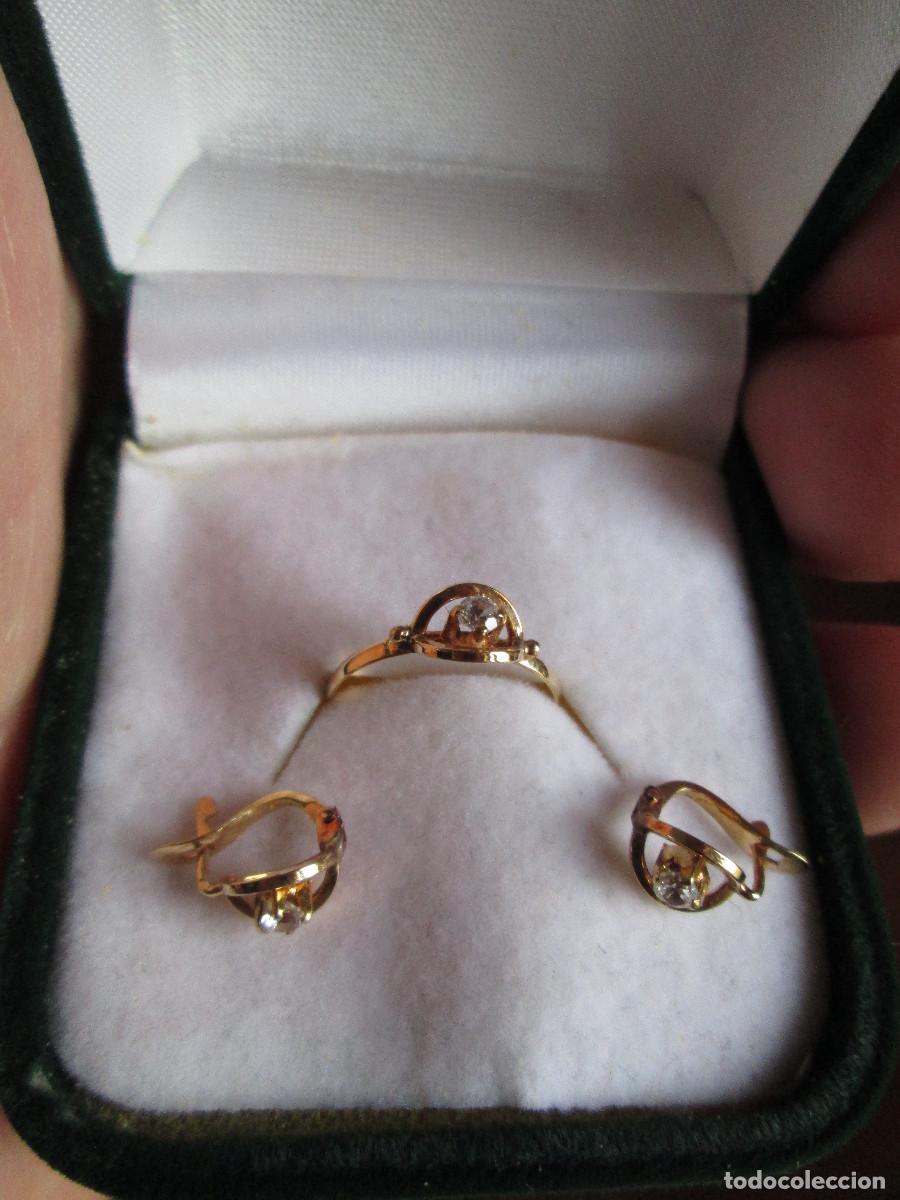 Gioielleria: CONJUNTO PENDIENTES Y ANILLO ORO 18 KLTS. - TREBOL CON PERLAS - SIN ESTRENAR -