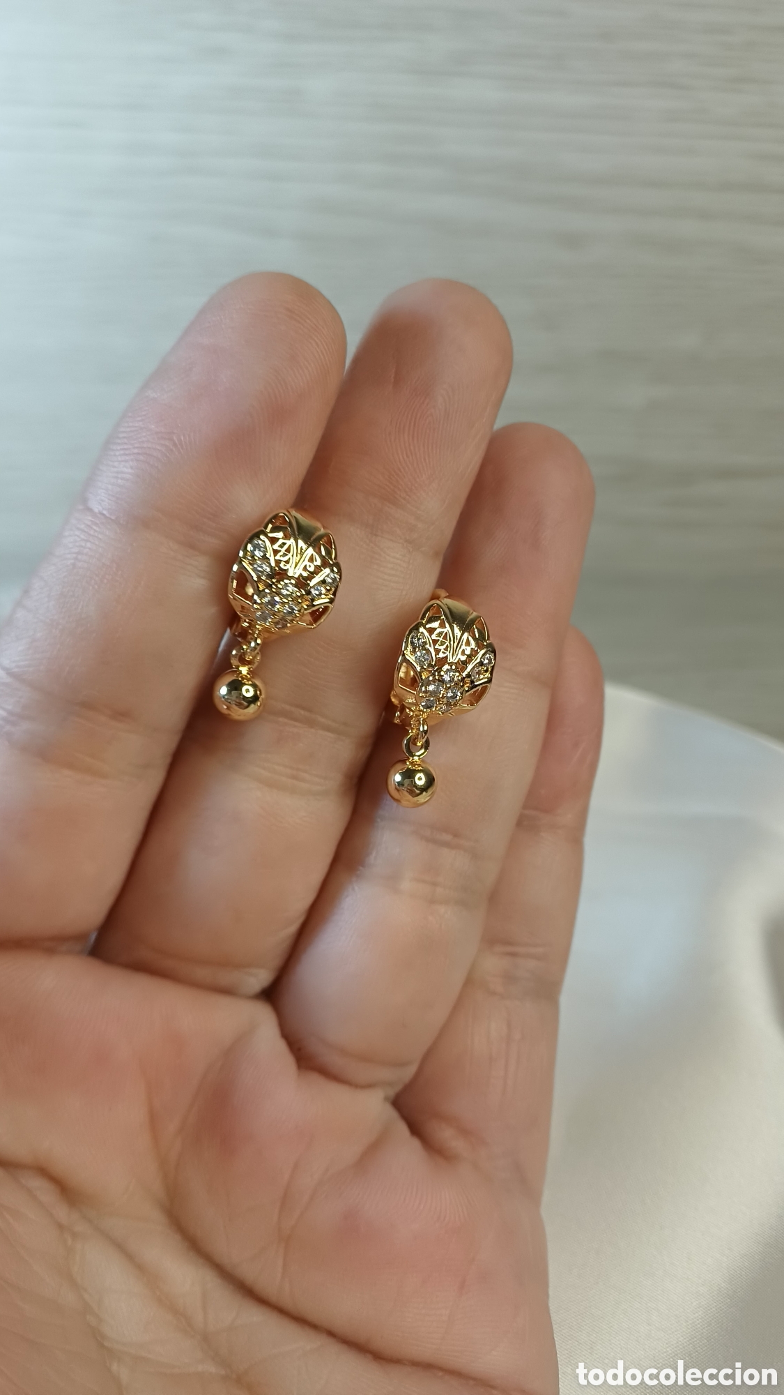 Jewelry: Pendientes Cubanitas Chapado Oro 18 k Vintage Retro