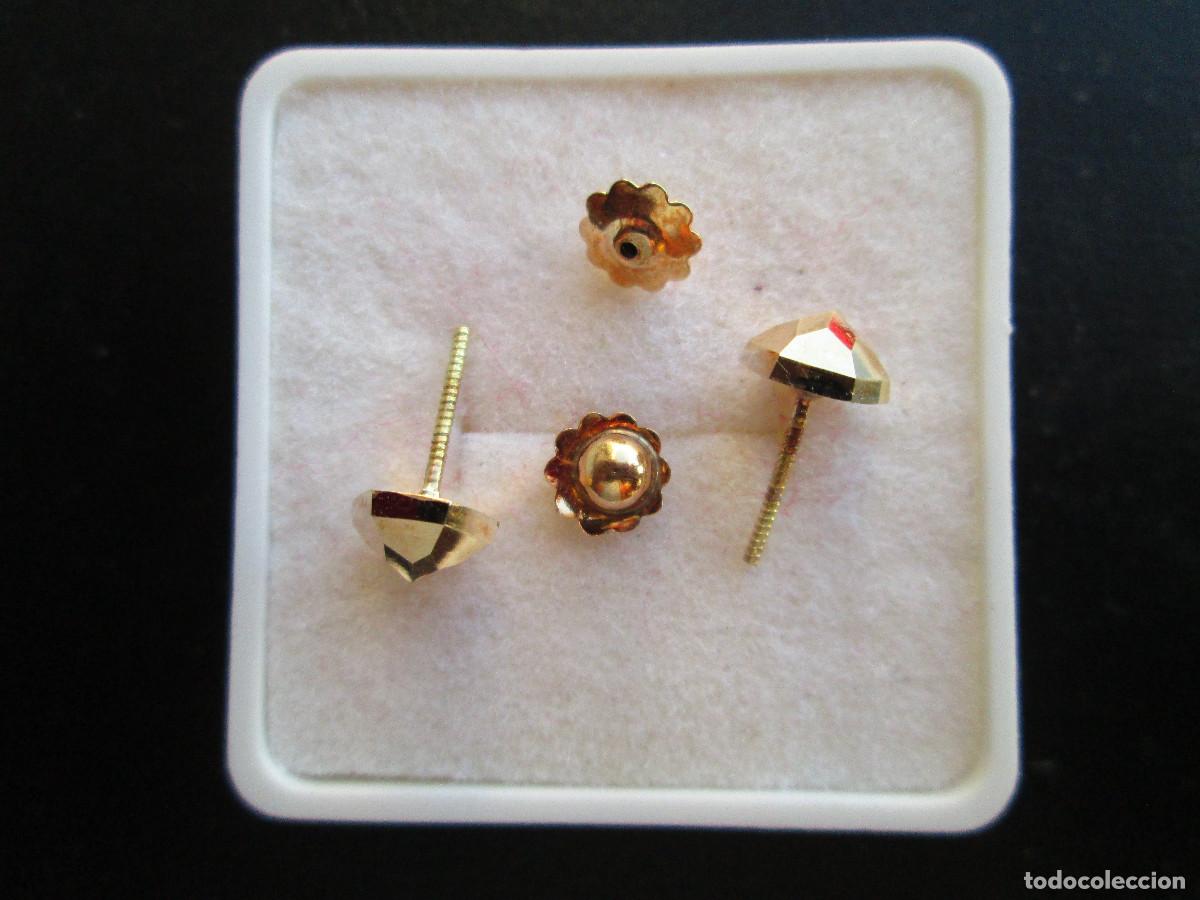 Joyeria: PENDIENTES DE ORO DE 18 KLTS. - PRISMA - CIERRE DE ROSCA - SIN ESTRENAR - Foto 7