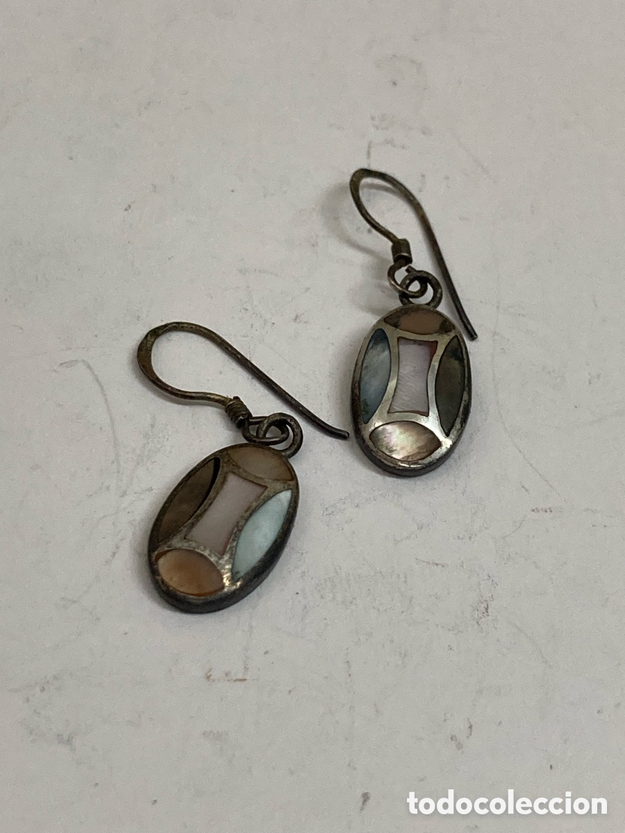 Joyeria: Pendientes de plata nacar C496 - Foto 1