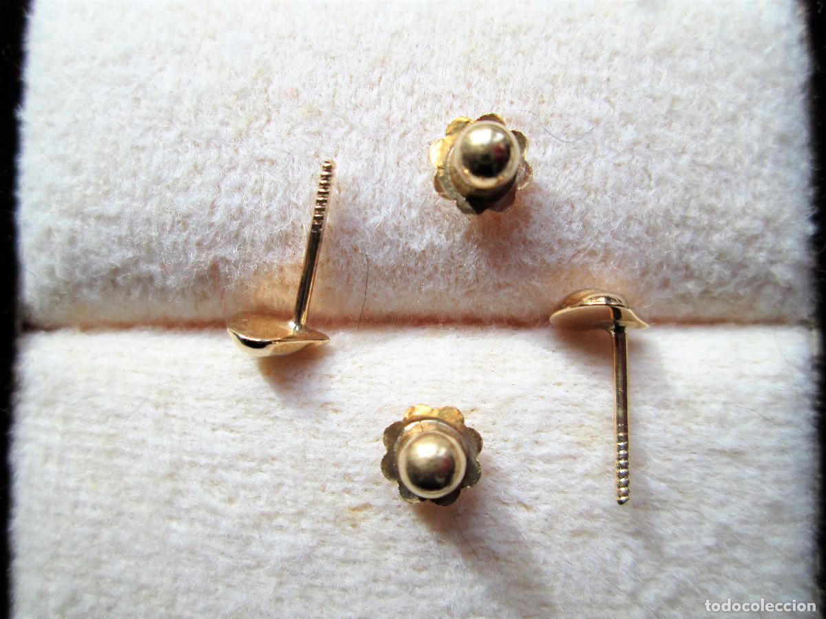 Joyeria: PENDIENTES DE ORO DE 18 KLTS. - CIERRE ROSCA - SIN ESTRENAR - Foto 2