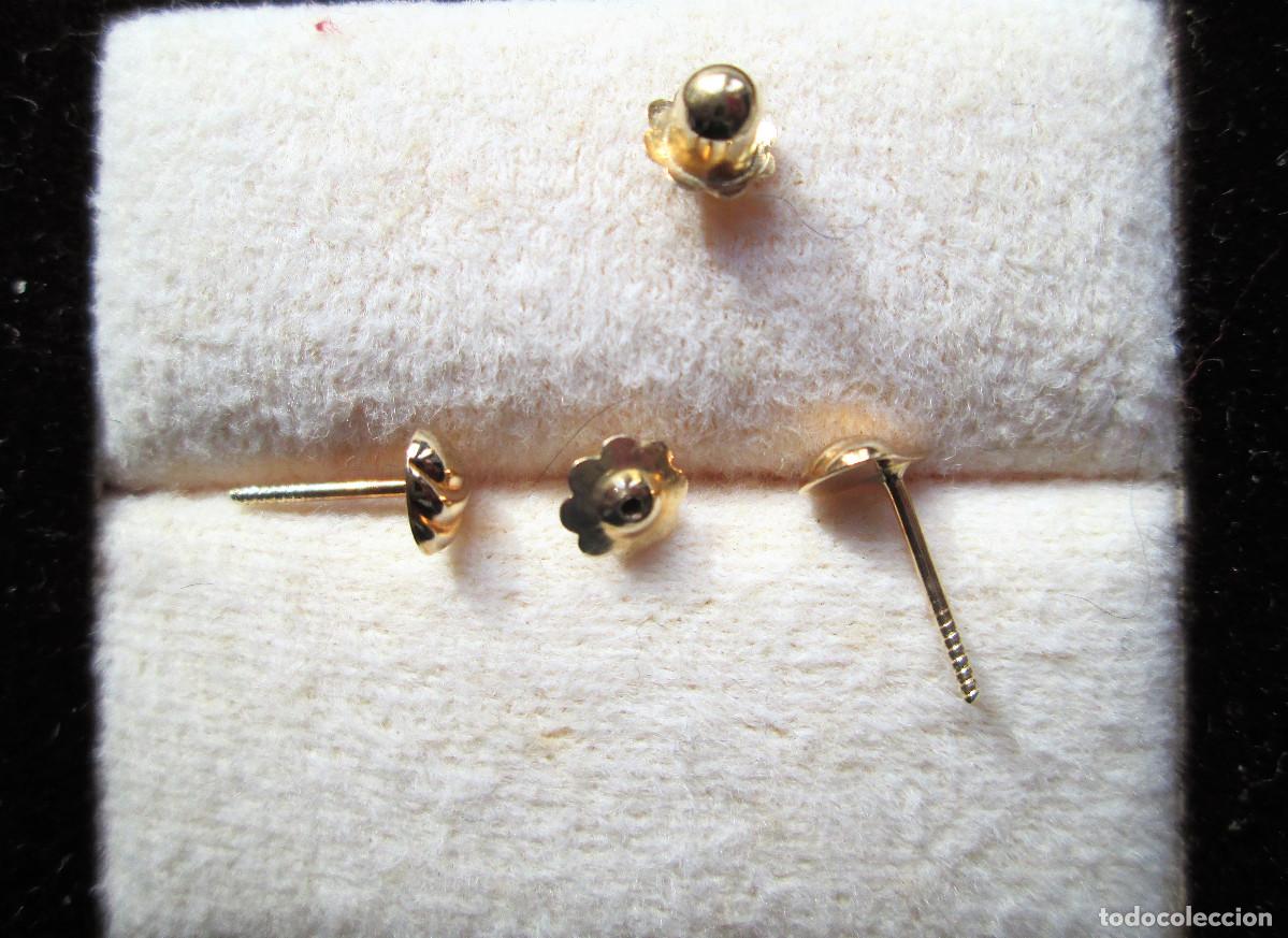 Joyeria: PENDIENTES DE ORO DE 18 KLTS. - CIERRE ROSCA - SIN ESTRENAR - Foto 3