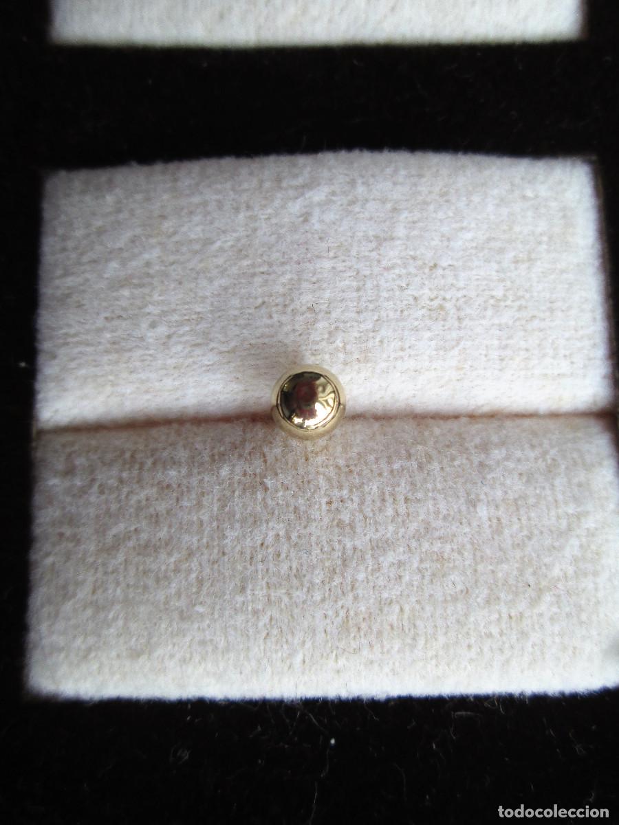 Jewelry: PENDIENTE DE ORO DE 18 KLTS. INDIVIDUAL - BOLA - CIERRE DE ROSCA - SIN ESTRENAR