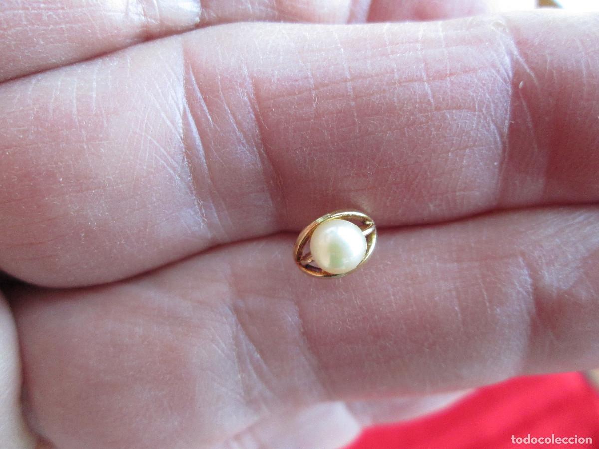 Joyeria: PENDIENTES DE ORO DE 18 KLTS. CON PERLA - CIERRE DE ROSCA - SIN ESTRENAR - Foto 6