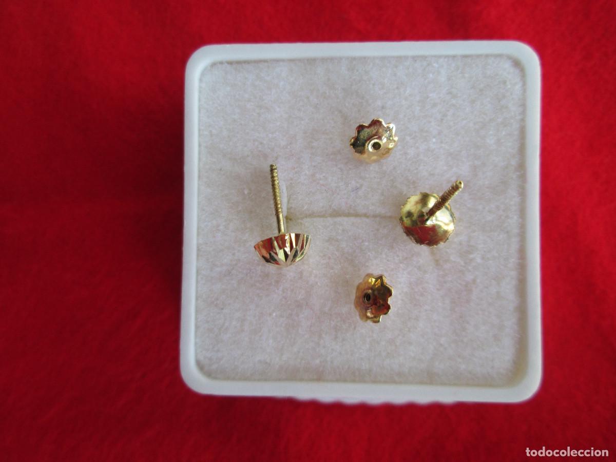 Joyeria: PENDIENTES DE ORO DE 18 KLTS. - CIERRE DE ROSCA - SIN ESTRENAR - Foto 4