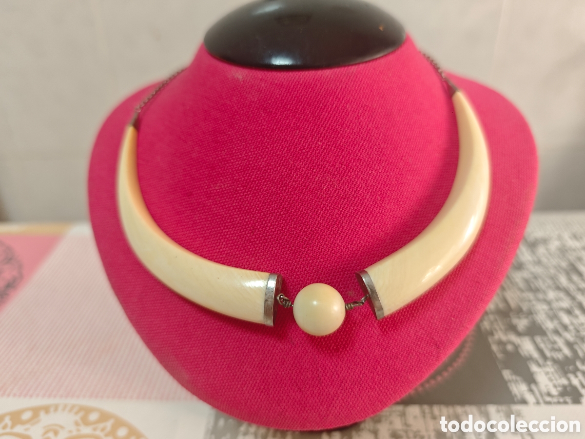 Joyeria: GARGANTILLA ANTIGUA PLATA Y MARFIL - Foto 6