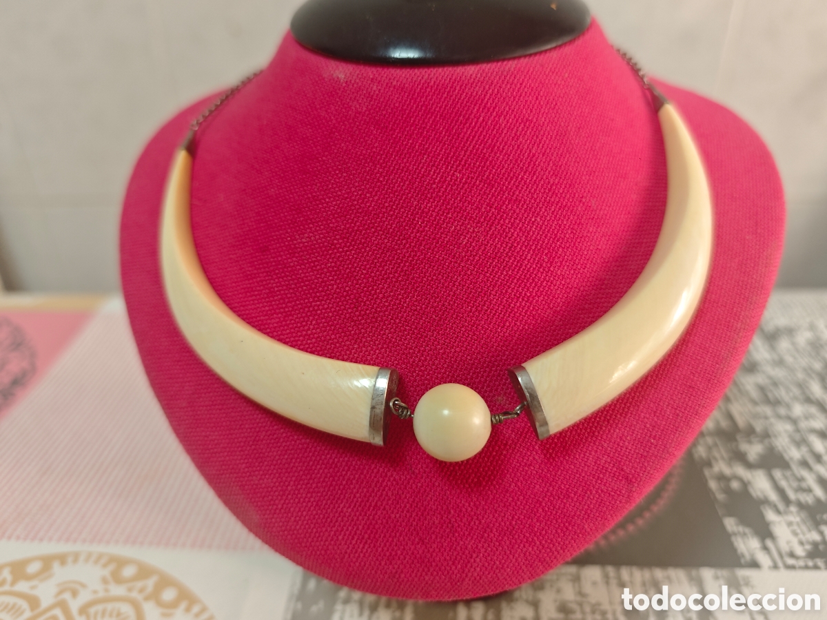 Joyeria: GARGANTILLA ANTIGUA PLATA Y MARFIL - Foto 7