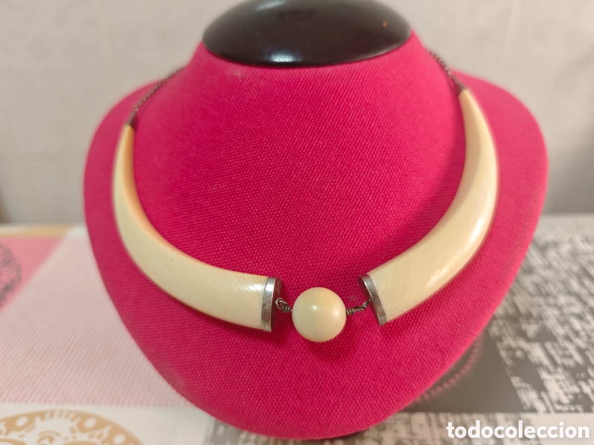 Joyeria: GARGANTILLA ANTIGUA PLATA Y MARFIL - Foto 9