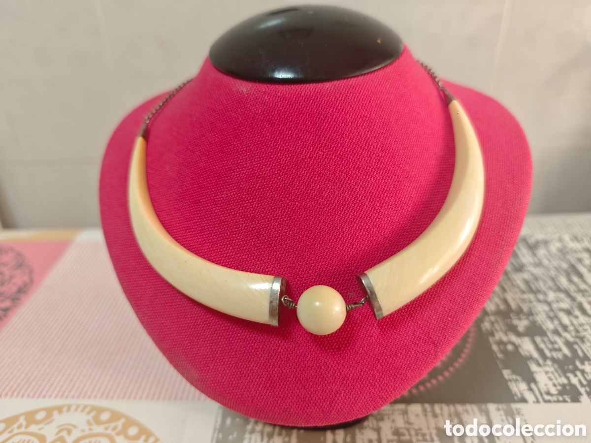 Joyeria: GARGANTILLA ANTIGUA PLATA Y MARFIL - Foto 1
