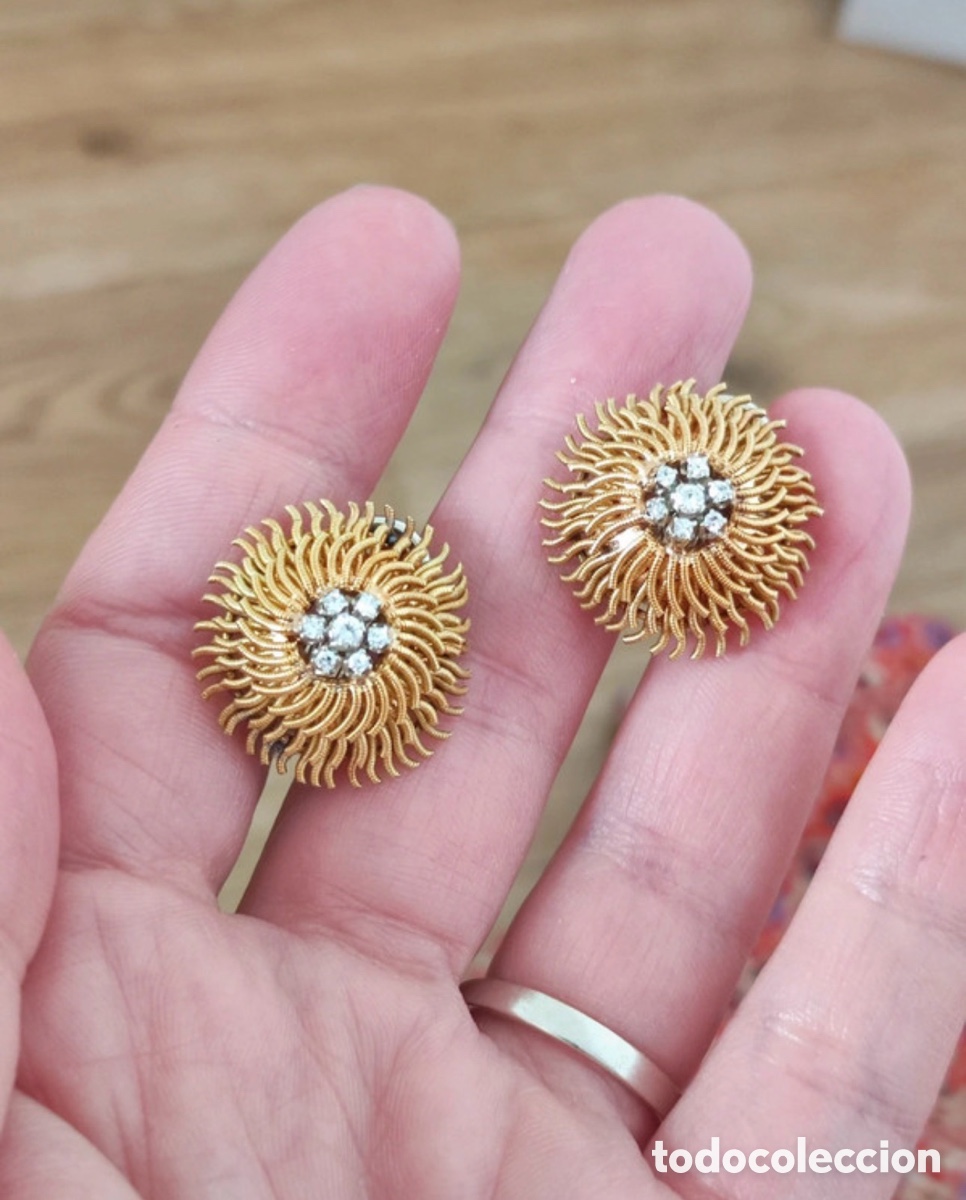 Joyeria: Pendientes de oro y diamantes - Foto 2