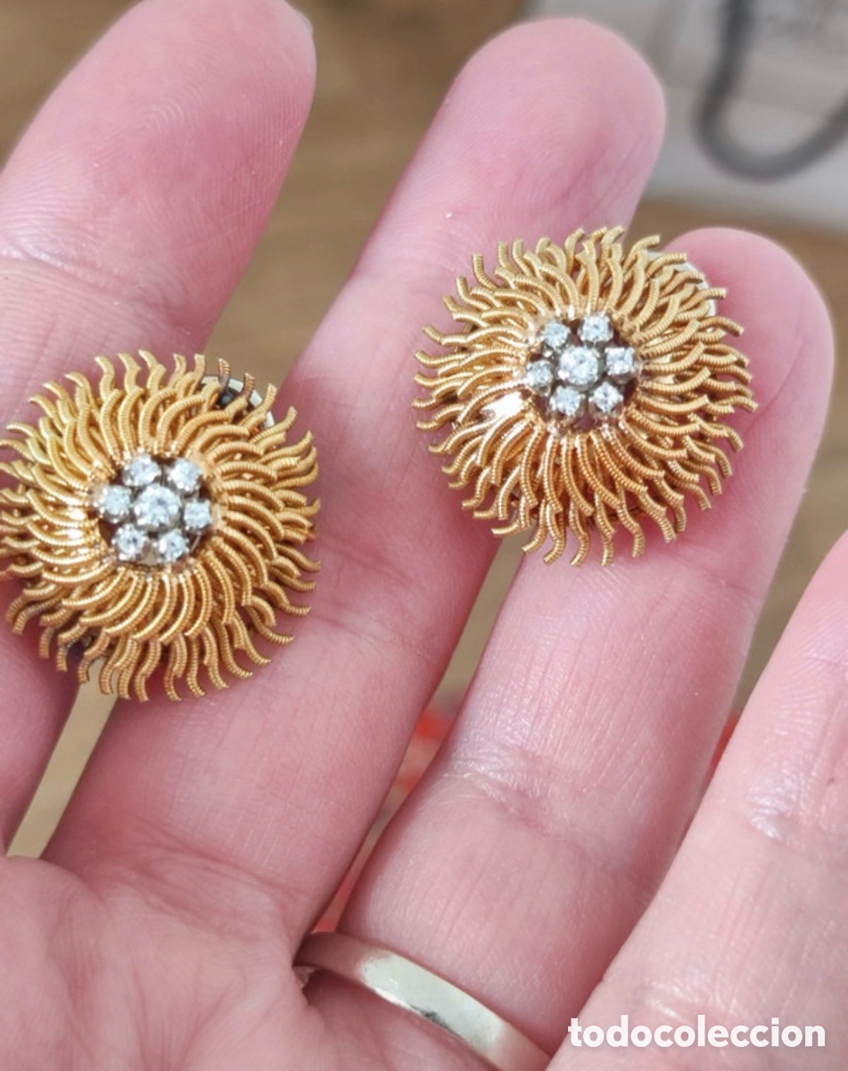 Joyeria: Pendientes de oro y diamantes - Foto 3