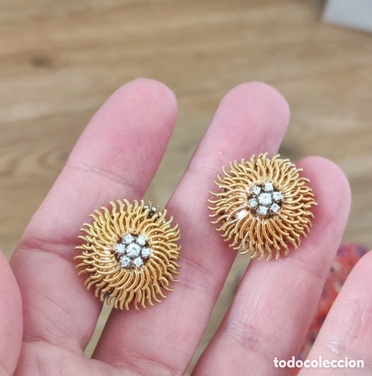 Joyeria: Pendientes de oro y diamantes - Foto 1