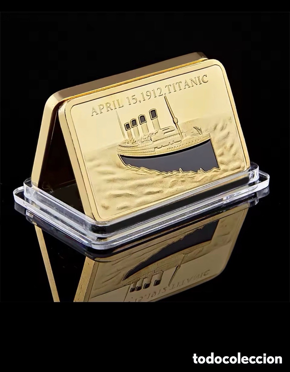 Schmuck: Lingote oro laminado 24k 999 En memoria de las v&iacute;ctimas del Titanic