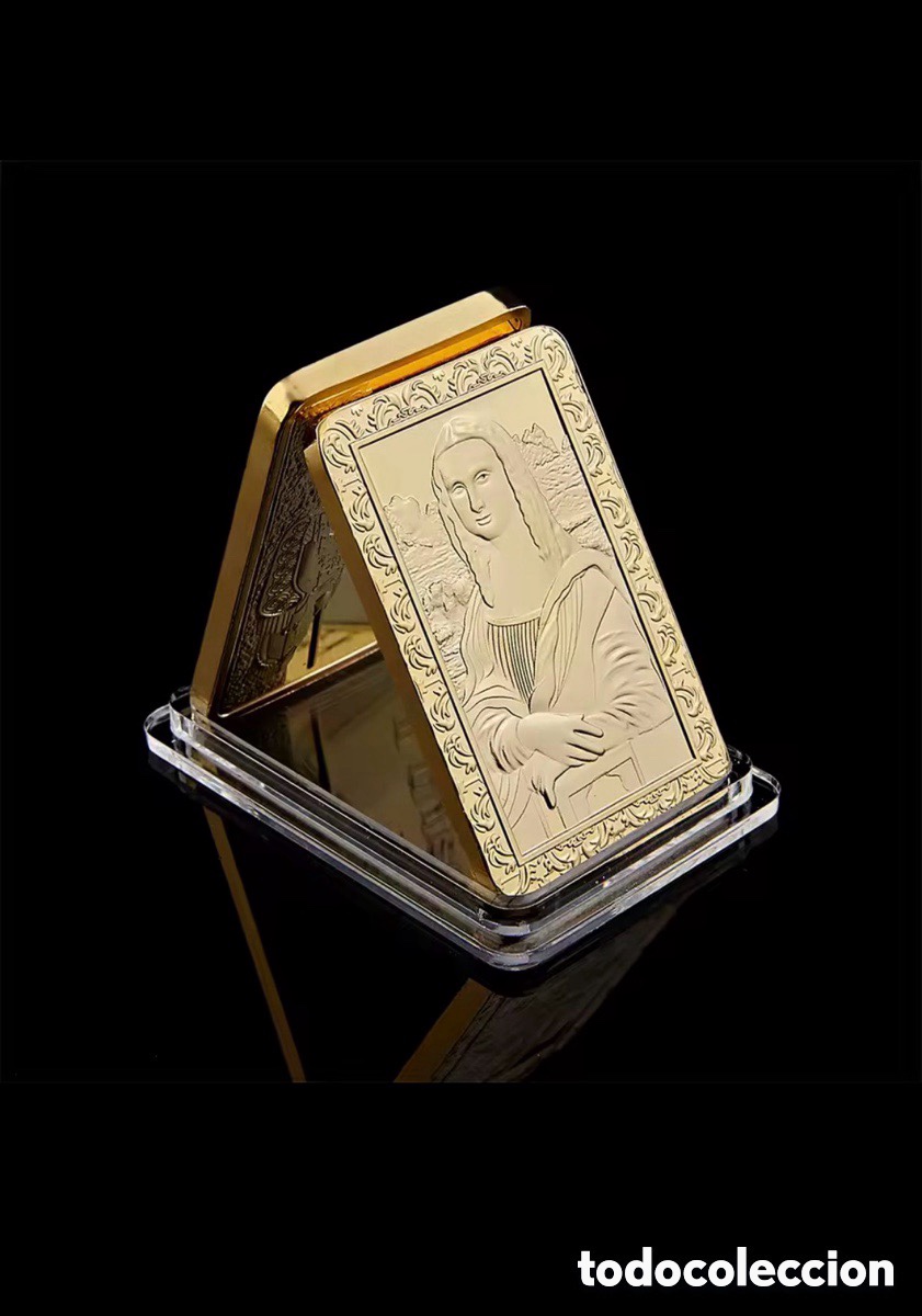 Schmuck: Lingote oro laminado 24k 999 Leonardo Da Vinci, Mona Lisa