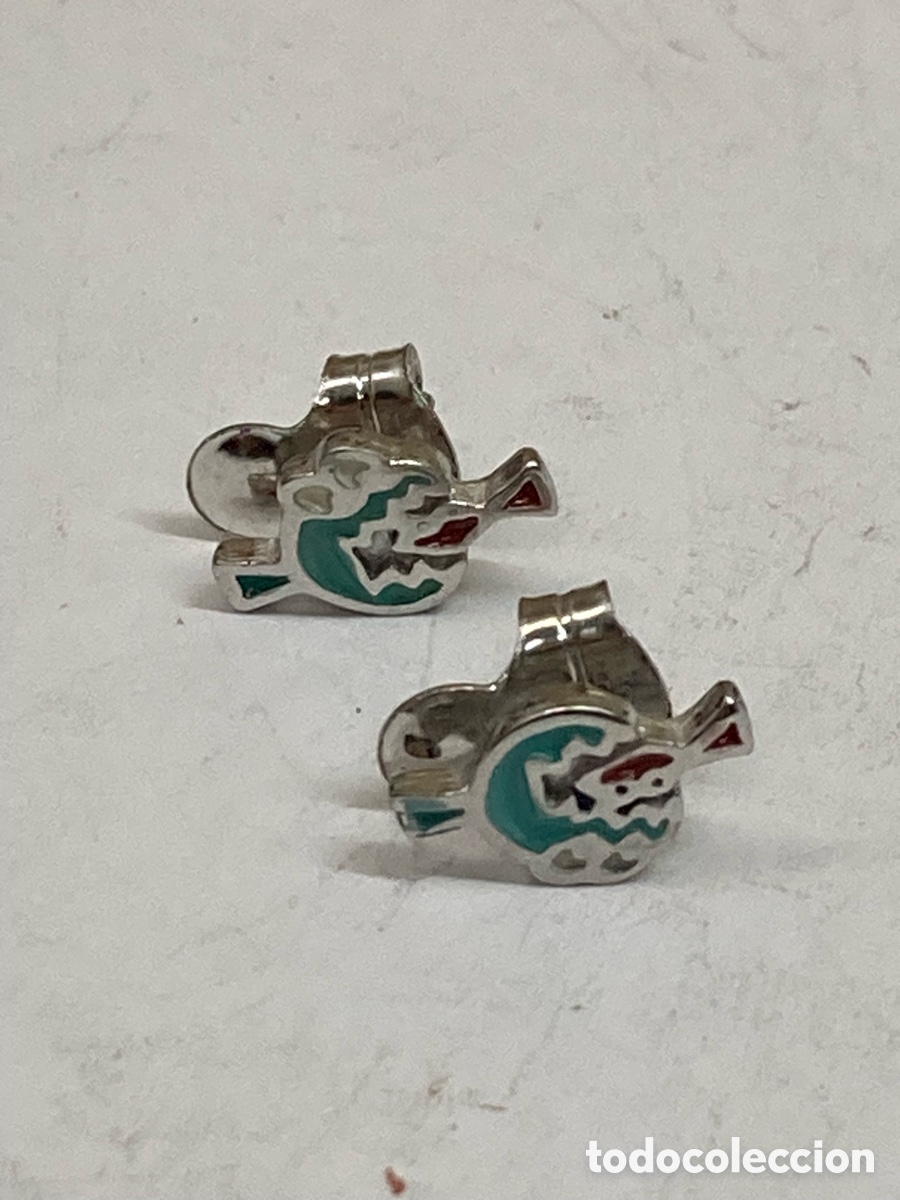 Joyeria: Pendientes de plata esmaltado /p497 - Foto 1