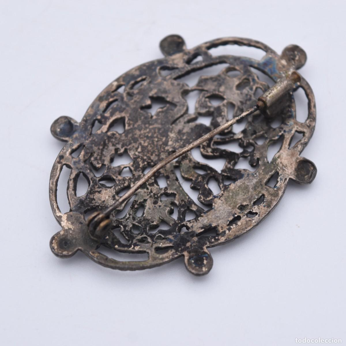 Joyeria: Broche antiguo de metal - Foto 3
