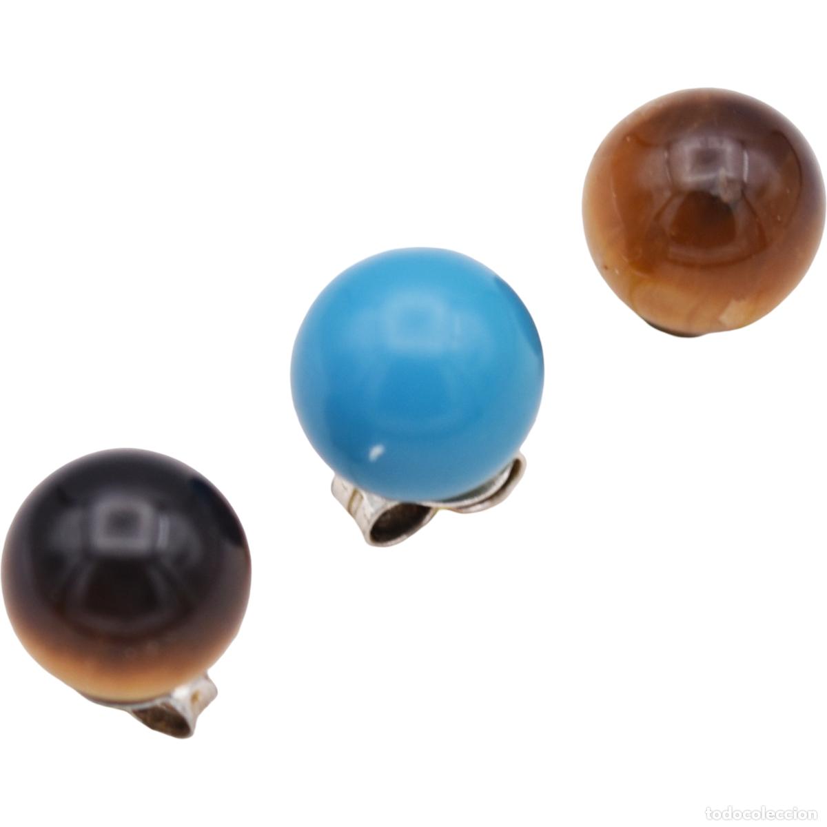 Joyeria: Pendientes de plata, conjunto de 3 - Foto 1
