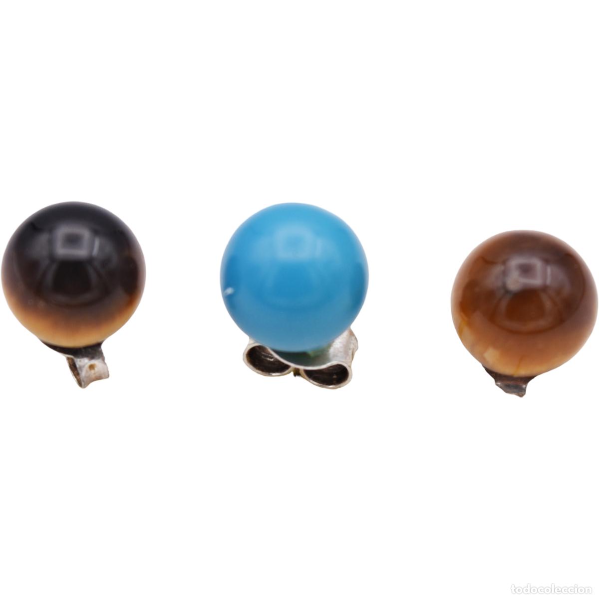 Joyeria: Pendientes de plata, conjunto de 3 - Foto 2