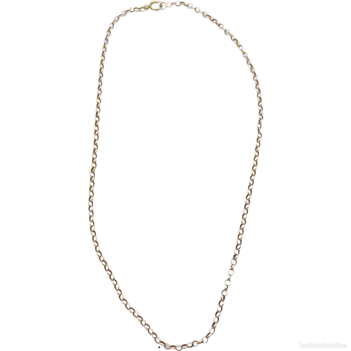 Joyeria: Gargantilla cadena de plata ba&ntilde;ada - Foto 1