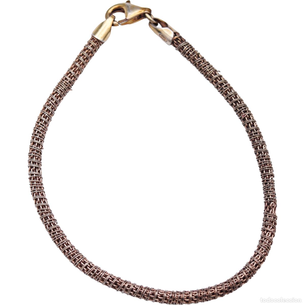 Joyeria: Pulsera de plata contrastada ba&ntilde;ada en oro - Foto 1