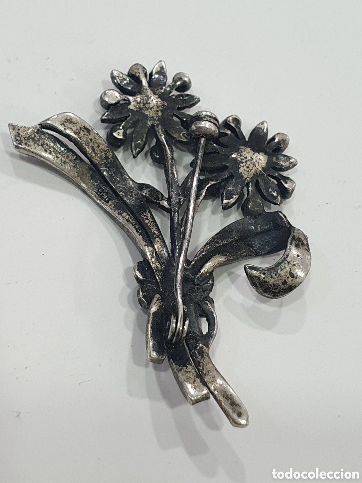 Joyeria: Broche flores plata de ley. (L46) - Foto 3