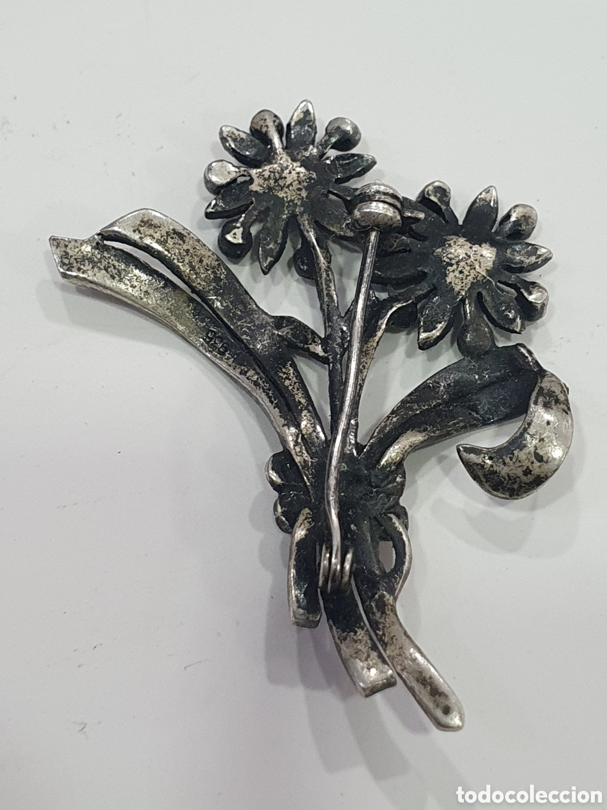 Joyeria: Broche flores plata de ley. (L46) - Foto 4