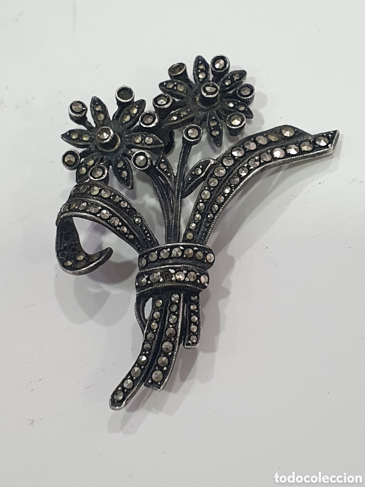 Joyeria: Broche flores plata de ley. (L46) - Foto 5