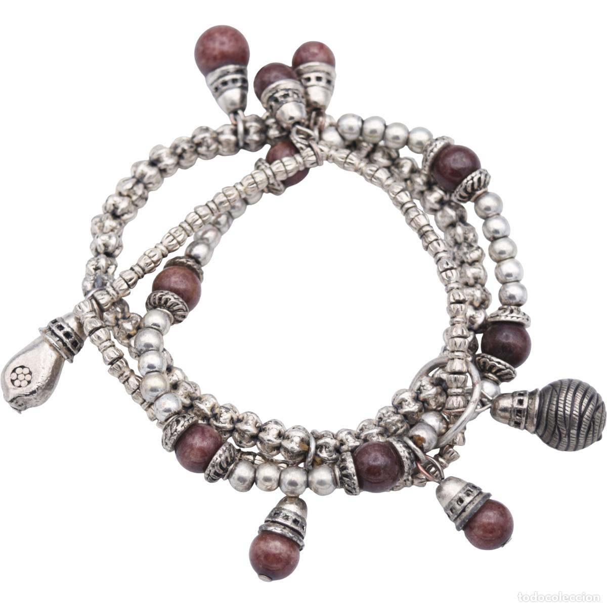 Joyeria: Pulsera de metal de tres vueltas - Foto 1