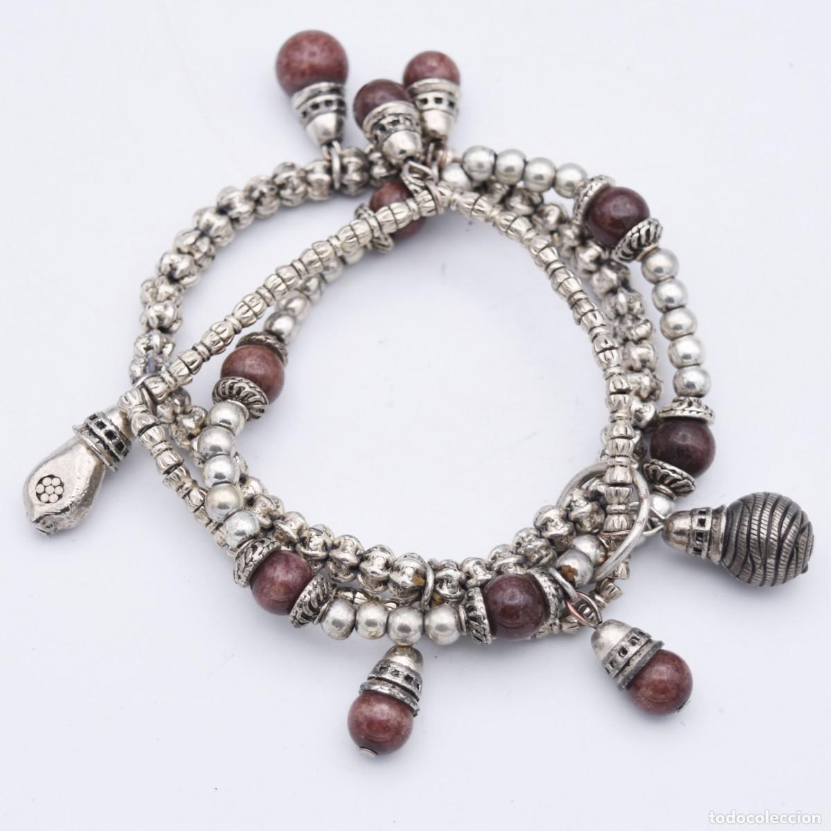 Joyeria: Pulsera de metal de tres vueltas - Foto 2
