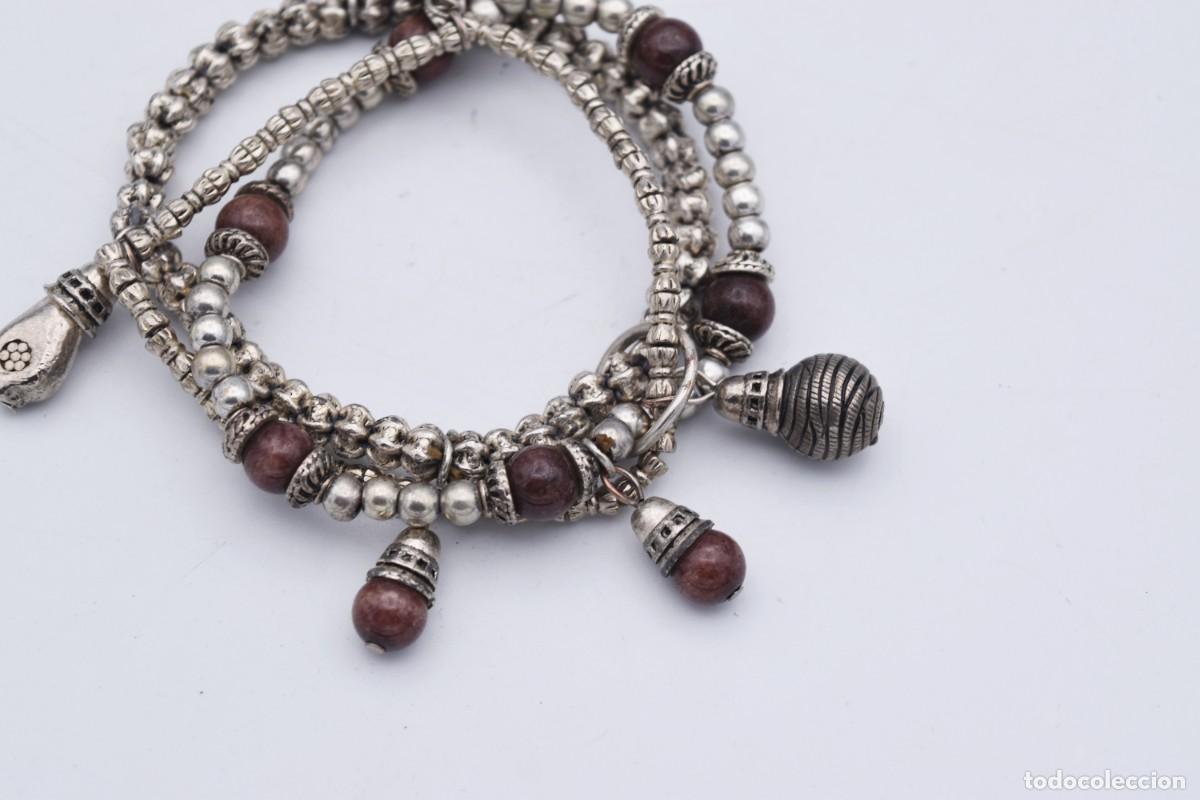 Joyeria: Pulsera de metal de tres vueltas - Foto 3