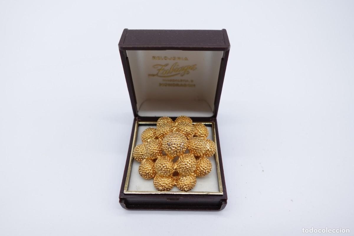 Gioielleria: CLIP PA&Ntilde;UELO VINTAGE DORADO DISE&Ntilde;O FLOR RACIMO EN ESTUCHE RELOJER&Iacute;A ZUBIAGA