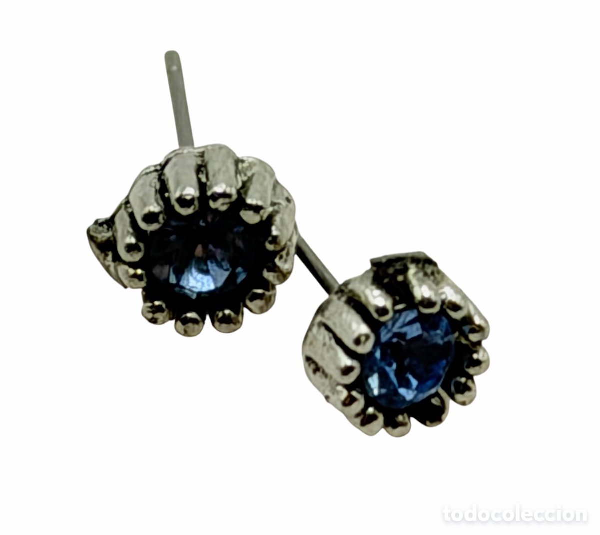 Joyeria: Pendientes Plateados Azules